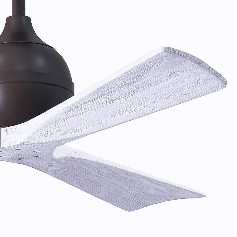 Image 3 52" Matthews Irene 3 Textured Bronze and White Remote Ceiling Fan more views
