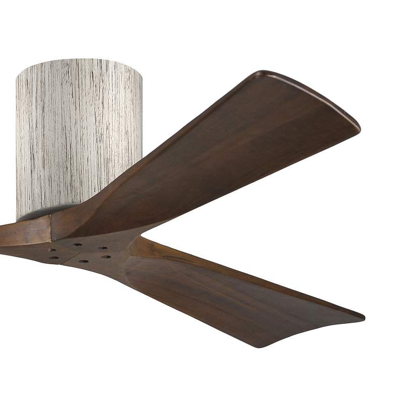 Image 3 52" Matthews Irene 3H Barnwood and Walnut Remote Hugger Ceiling Fan more views