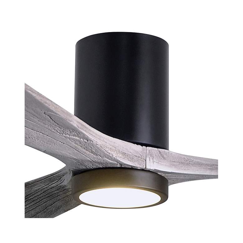 Image 2 52" Matthews Irene 3H Black and BarnWood Remote Hugger LED Ceiling Fan more views