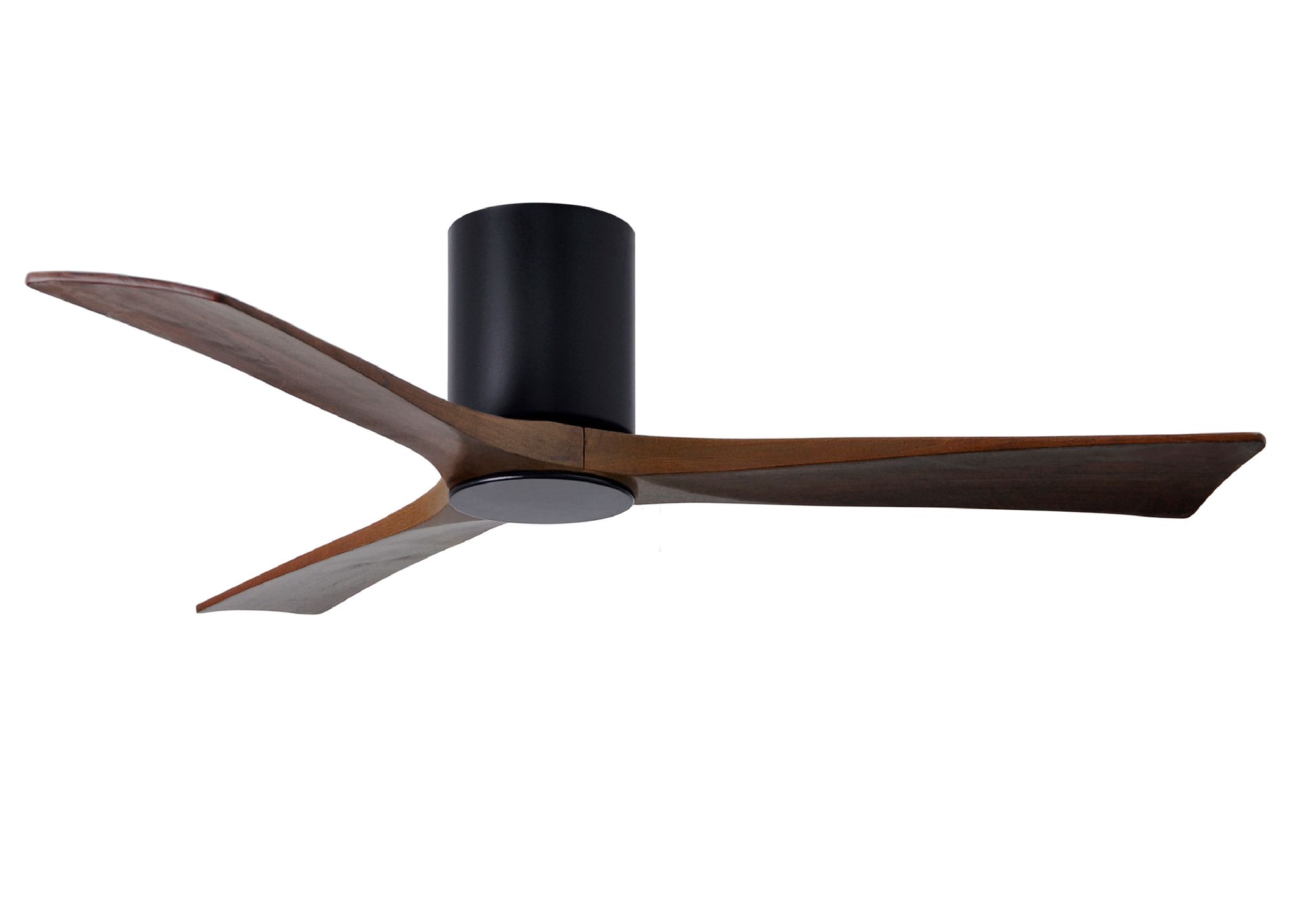 Image 2 52" Matthews Irene 3H Black and Walnut Remote Hugger LED Ceiling Fan more views