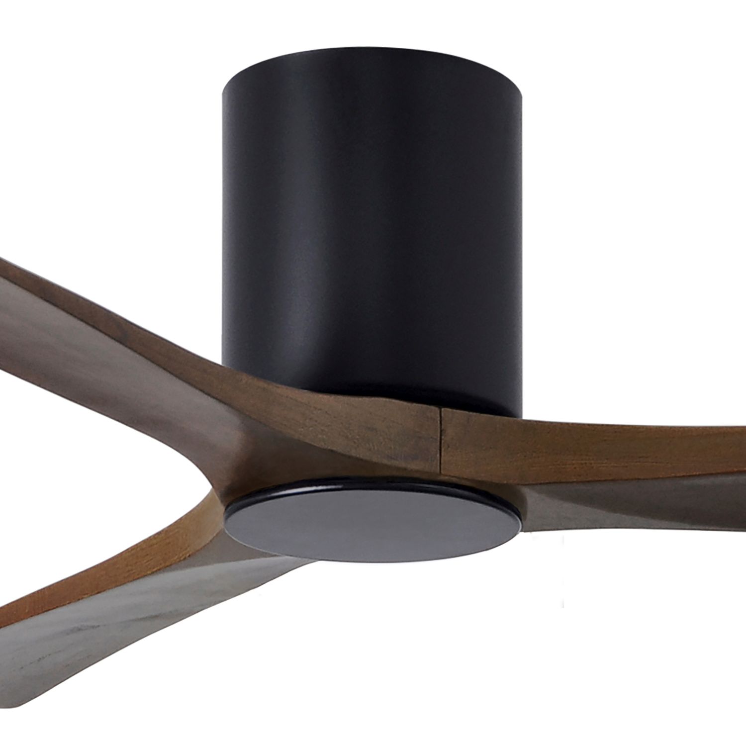 Image 7 52" Matthews Irene 3H Black and Walnut Remote Hugger LED Ceiling Fan more views
