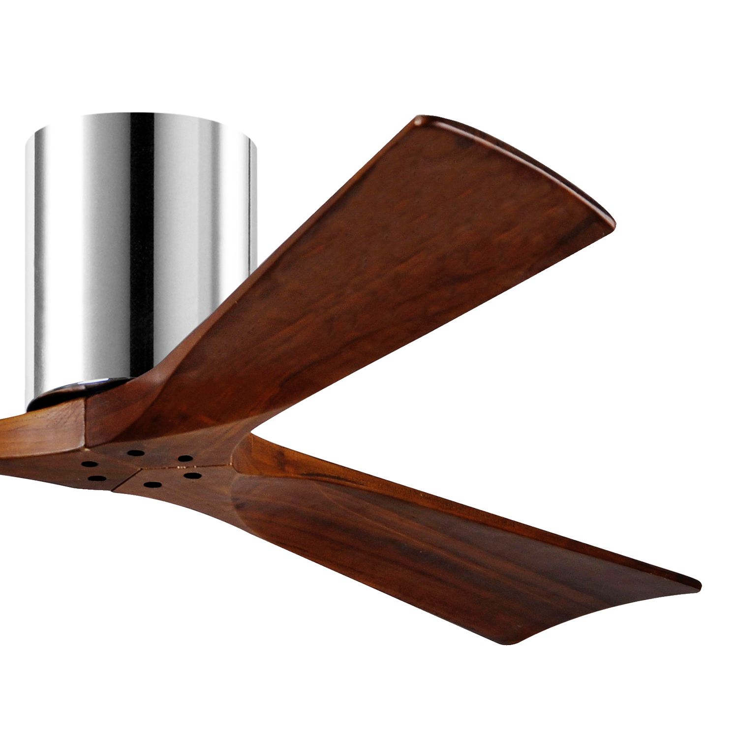 Image 4 52" Matthews Irene-3H Blade Chrome-Walnut Hugger Fan with Remote more views