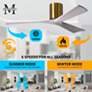 52" Matthews Irene 3H Brass and Barn Wood Remote Hugger Ceiling Fan