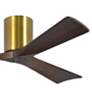 3_52" Matthews Irene 3H Brass and Walnut Remote Hugger Ceiling Fan more views