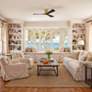 6_52" Matthews Irene 3H Brass and Walnut Remote Hugger Ceiling Fan more views
