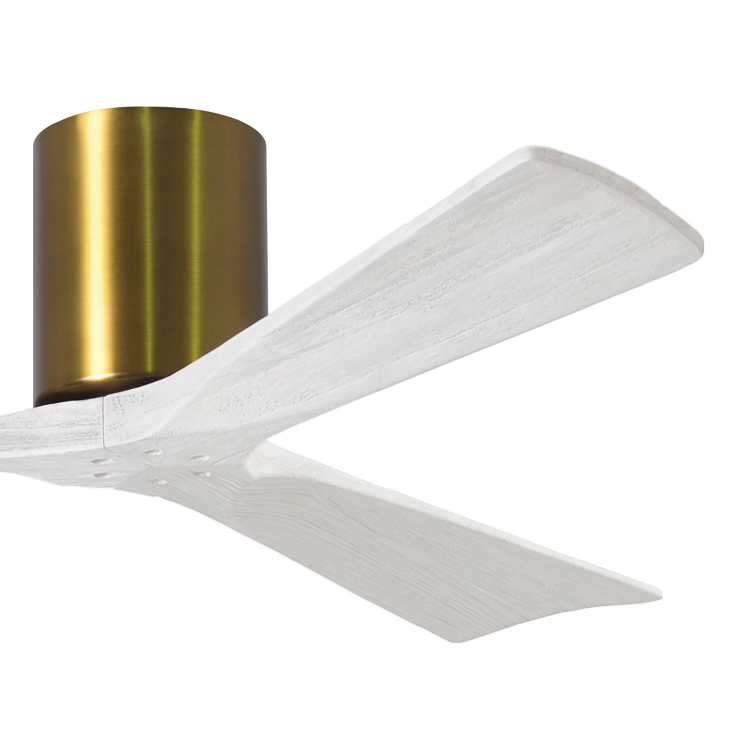 Image 3 52" Matthews Irene 3H Brass Matte White Hugger Ceiling Fan with Remote more views