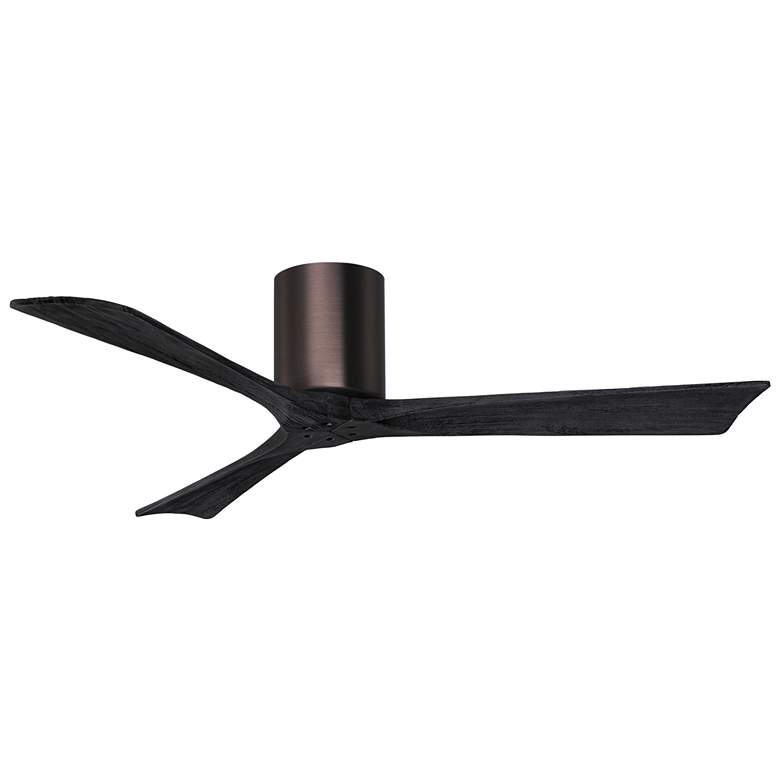 Image 1 52" Matthews Irene 3H Bronze and Black Remote Hugger Ceiling Fan