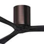 2_52" Matthews Irene 3H Bronze and Black Remote Hugger Ceiling Fan more views