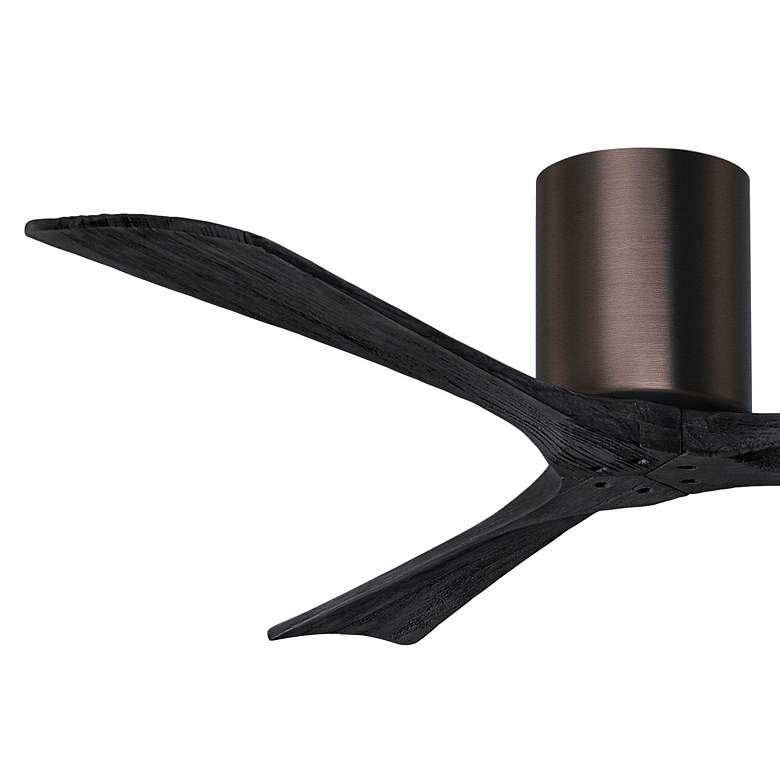 Image 3 52" Matthews Irene 3H Bronze and Black Remote Hugger Ceiling Fan more views