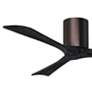 3_52" Matthews Irene 3H Bronze and Black Remote Hugger Ceiling Fan more views
