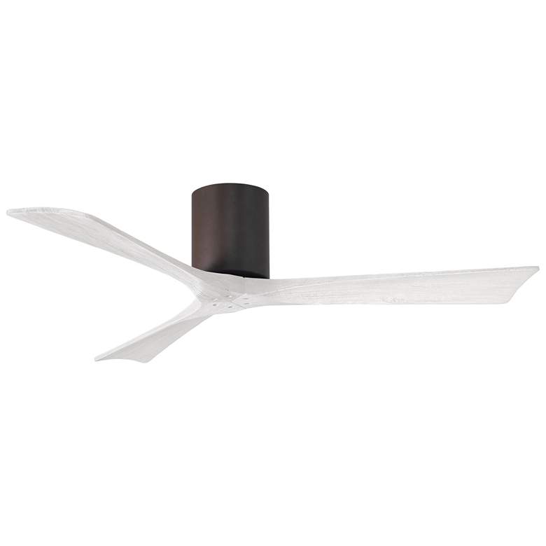 Image 1 52" Matthews Irene 3H Bronze and Matte White Remote Hugger Ceiling Fan
