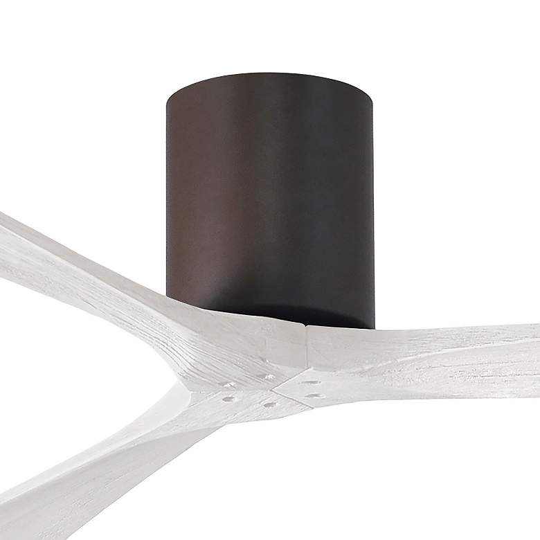 Image 2 52" Matthews Irene 3H Bronze and Matte White Remote Hugger Ceiling Fan more views
