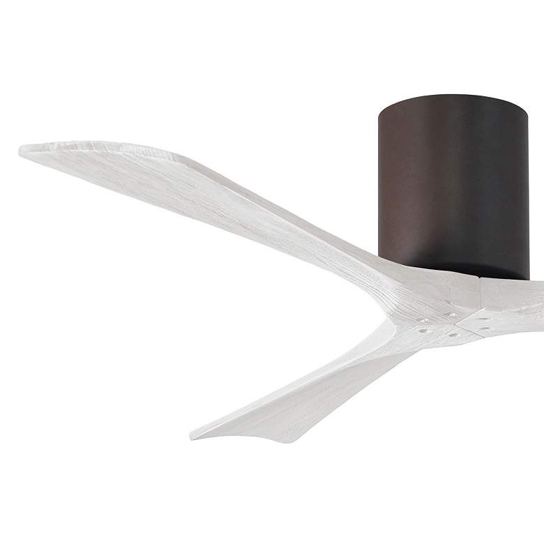 Image 3 52" Matthews Irene 3H Bronze and Matte White Remote Hugger Ceiling Fan more views