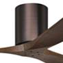 2_52" Matthews Irene 3H Bronze and Walnut Remote Hugger Ceiling Fan more views