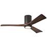 52" Matthews Irene 3H Bronze and Walnut Remote Hugger LED Ceiling Fan