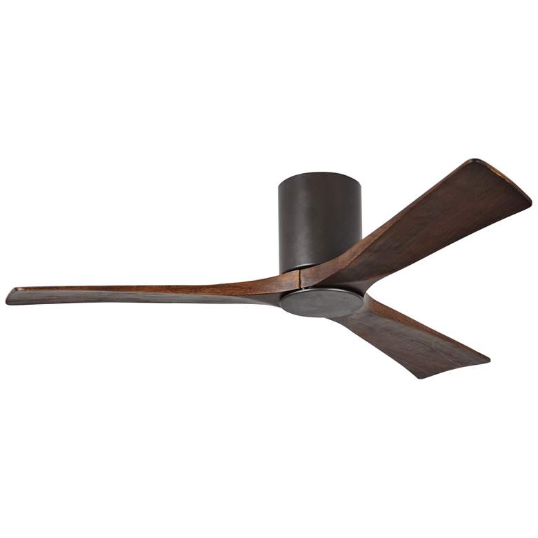 Image 4 52 inch Matthews Irene 3H Bronze and Walnut Remote Hugger LED Ceiling Fan more views