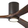 6_52" Matthews Irene 3H Bronze and Walnut Remote Hugger LED Ceiling Fan more views