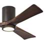 7_52" Matthews Irene 3H Bronze and Walnut Remote Hugger LED Ceiling Fan more views