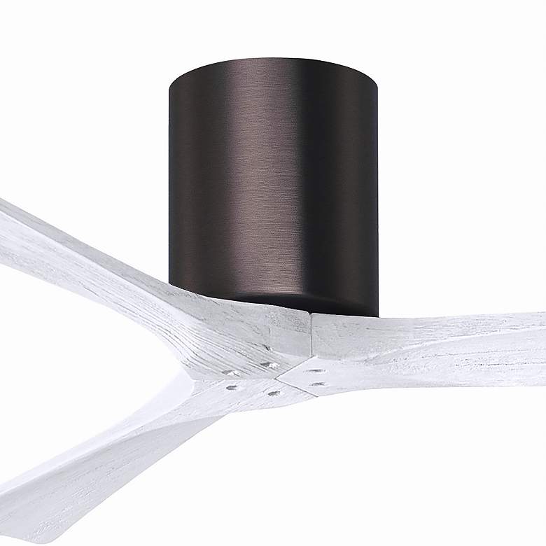 Image 2 52" Matthews Irene 3H Bronze and White Remote Hugger Ceiling Fan more views