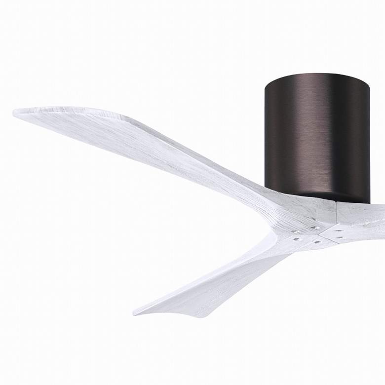Image 3 52" Matthews Irene 3H Bronze and White Remote Hugger Ceiling Fan more views
