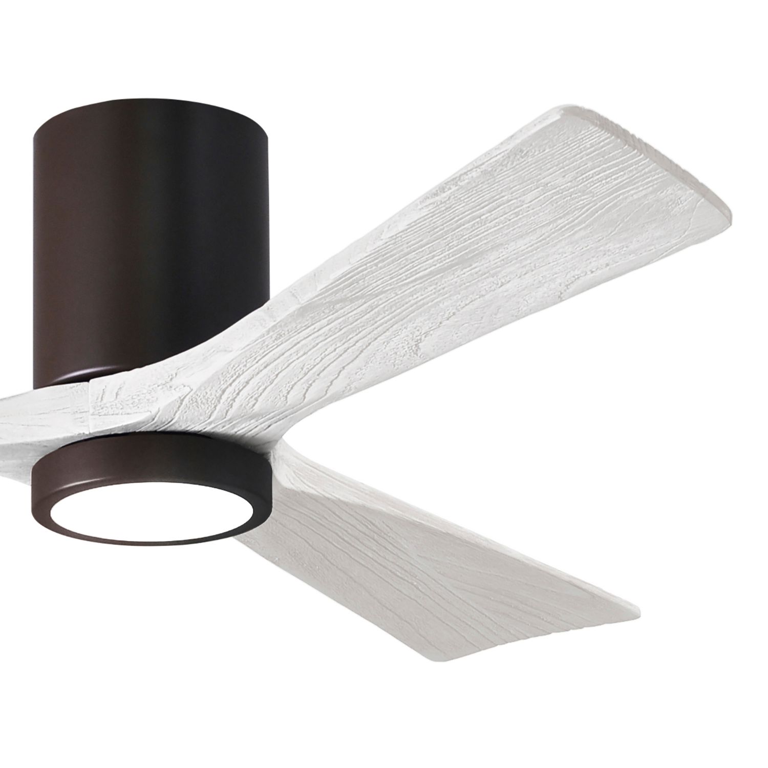 Image 2 52" Matthews Irene 3H Bronze and White Remote Hugger LED Ceiling Fan more views