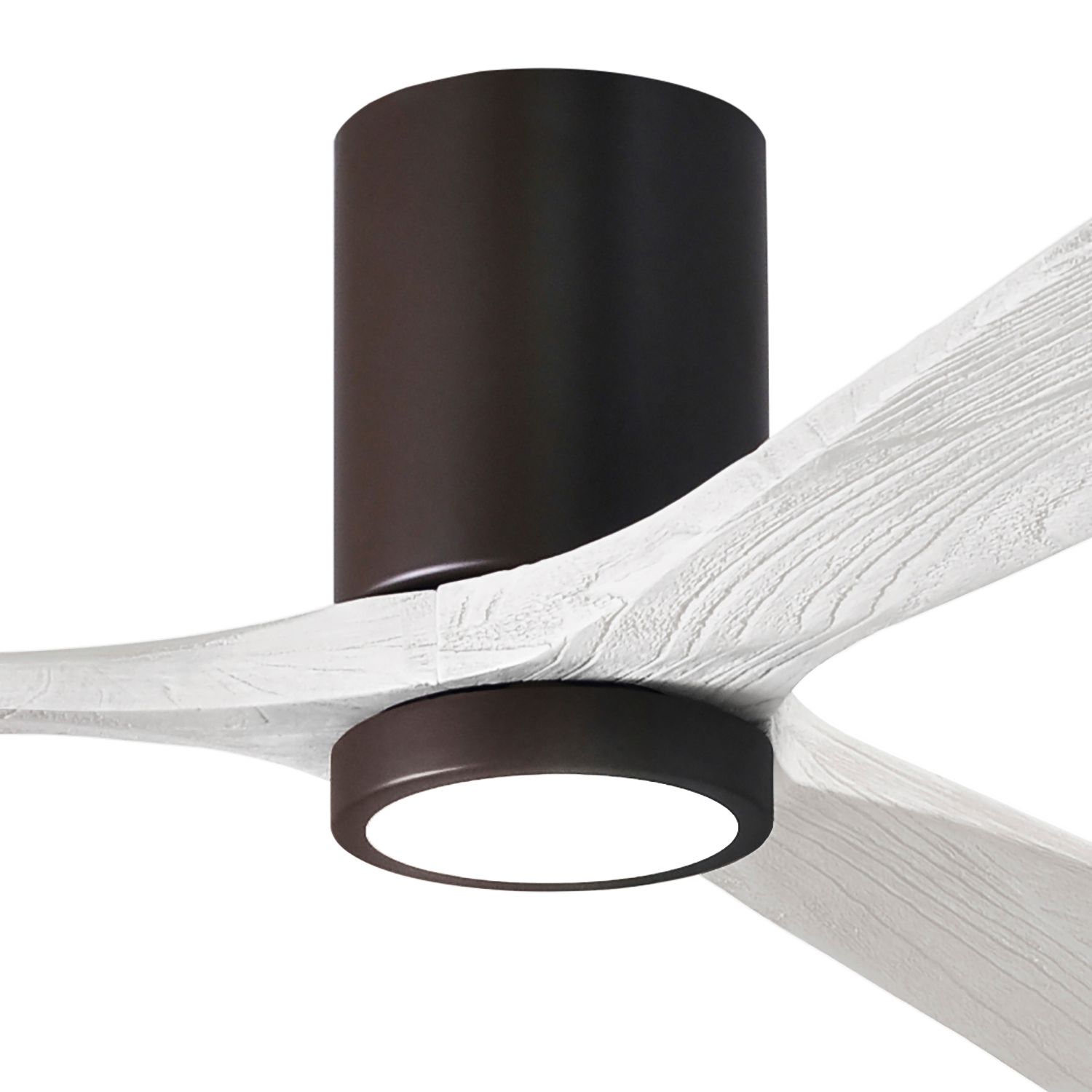 Image 7 52" Matthews Irene 3H Bronze and White Remote Hugger LED Ceiling Fan more views