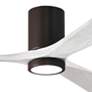 7_52" Matthews Irene 3H Bronze and White Remote Hugger LED Ceiling Fan more views