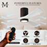 52" Matthews Irene 3H Bronze and White Remote Hugger LED Ceiling Fan