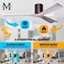 52" Matthews Irene 3H Bronze Barnwood Hugger Ceiling Fan with Remote