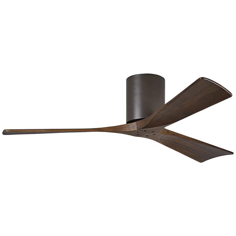 Image 2 52 inch Matthews Irene-3H Bronze-Walnut Damp Hugger Fan with Remote