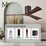 52" Matthews Irene-3H Bronze-Walnut Damp Hugger Fan with Remote