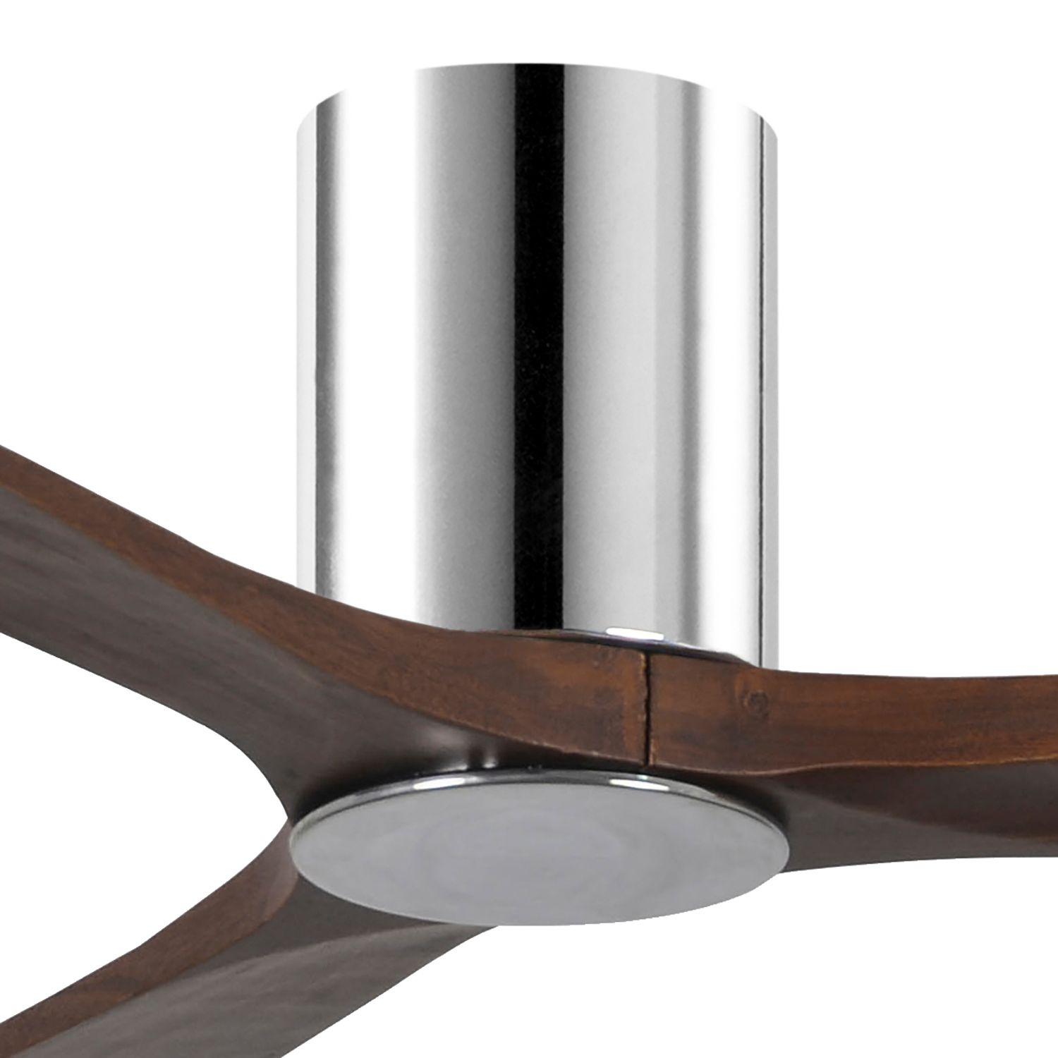 Image 7 52" Matthews Irene 3H Chrome Walnut LED Hugger Ceiling Fan with Remote more views