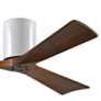 4_52" Matthews Irene 3H Damp Gloss White Walnut Hugger Fan with Remote more views