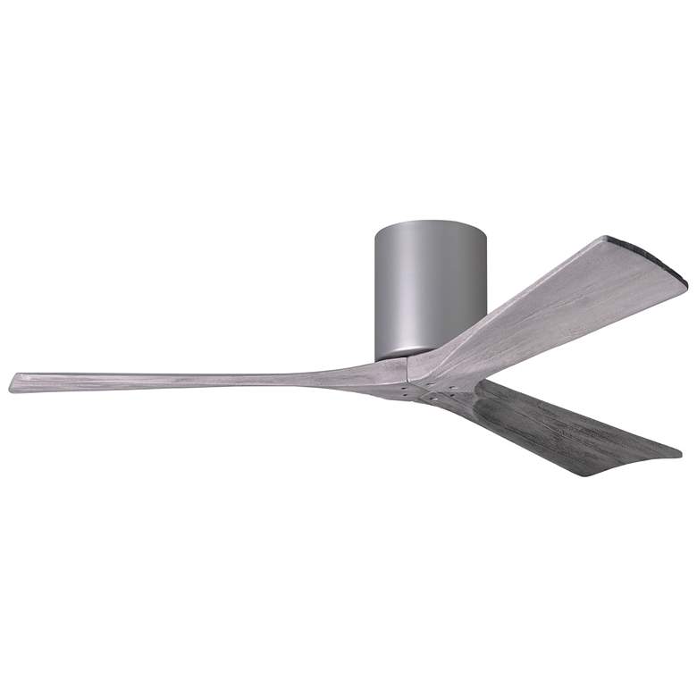 Image 1 52" Matthews Irene 3H Damp Nickel Barnwood Hugger Fan with Remote