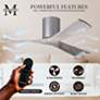 52" Matthews Irene 3H Damp Nickel Barnwood Hugger Fan with Remote