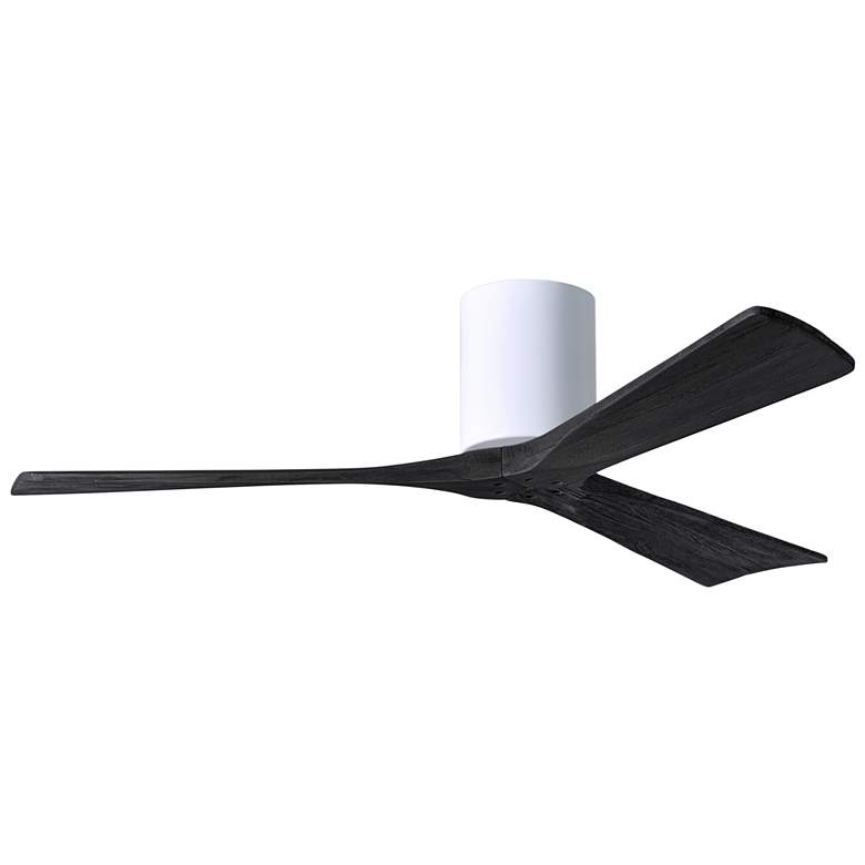 Image 1 52" Matthews Irene 3H Gloss White and Black Remote Hugger Ceiling Fan