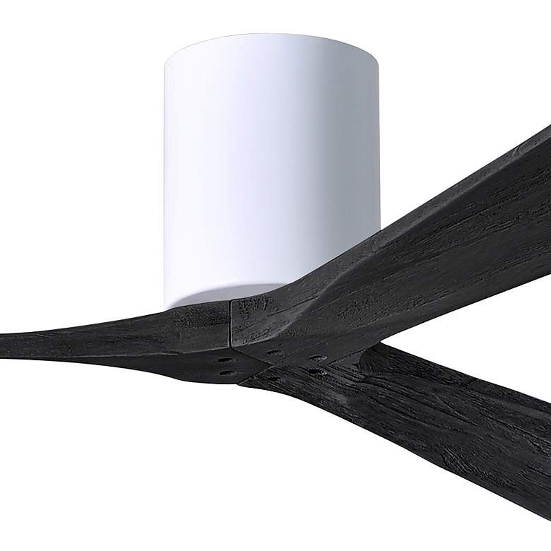 Image 2 52" Matthews Irene 3H Gloss White and Black Remote Hugger Ceiling Fan more views