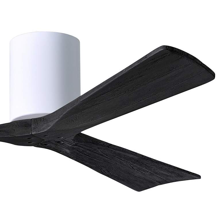 Image 3 52" Matthews Irene 3H Gloss White and Black Remote Hugger Ceiling Fan more views