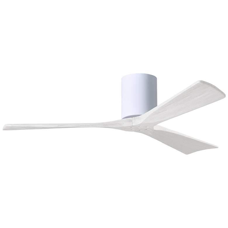 Image 1 52" Matthews Irene 3H Gloss White and White Remote Hugger Ceiling Fan