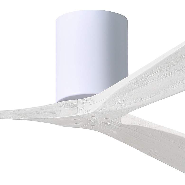 Image 2 52" Matthews Irene 3H Gloss White and White Remote Hugger Ceiling Fan more views