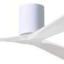 2_52" Matthews Irene 3H Gloss White and White Remote Hugger Ceiling Fan more views