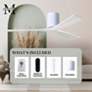 52" Matthews Irene 3H Gloss White and White Remote Hugger Ceiling Fan