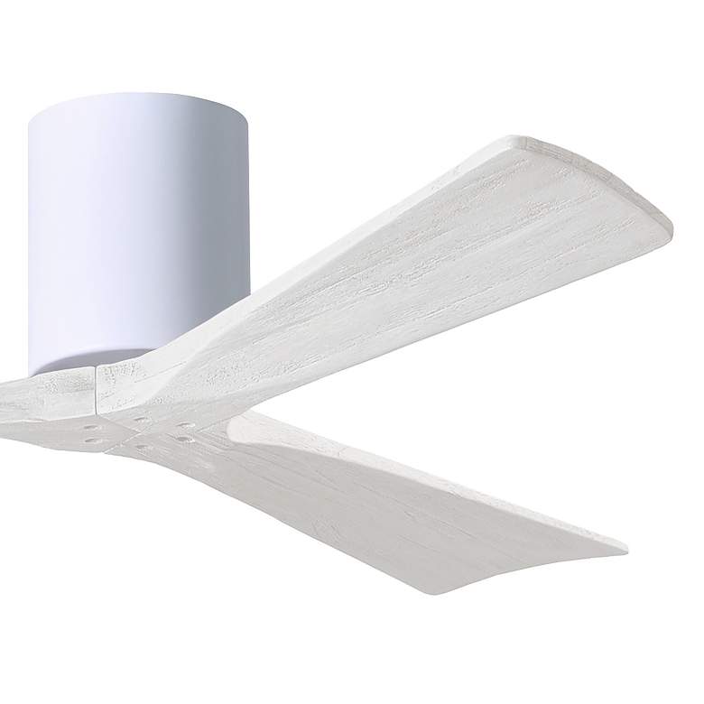 Image 3 52" Matthews Irene 3H Gloss White and White Remote Hugger Ceiling Fan more views