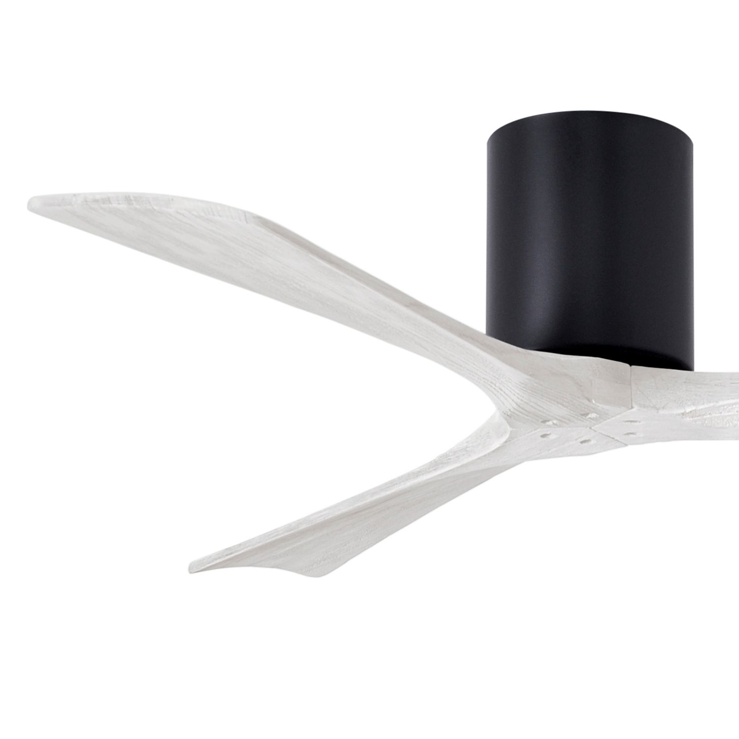 Image 3 52" Matthews Irene 3H Matte Black and White Remote Hugger Ceiling Fan more views