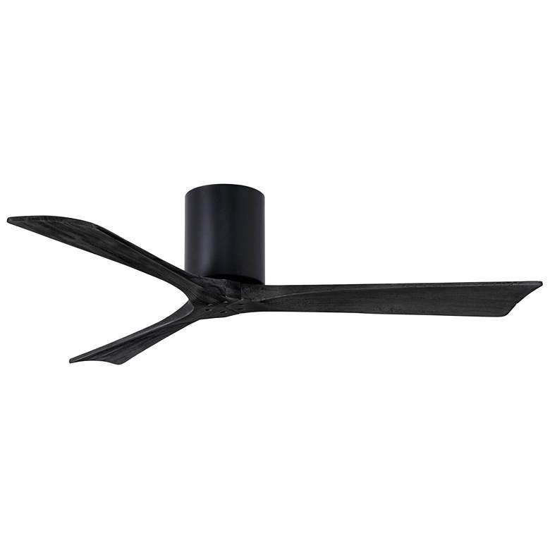 Image 1 52" Matthews Irene 3H Matte Black Remote Hugger Ceiling Fan