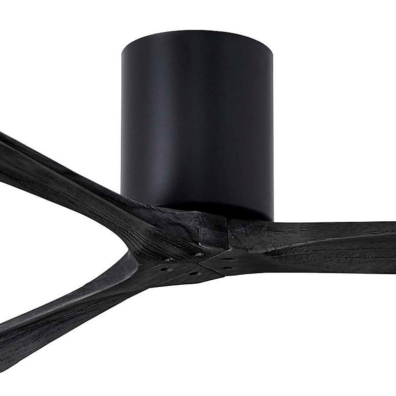Image 2 52" Matthews Irene 3H Matte Black Remote Hugger Ceiling Fan more views