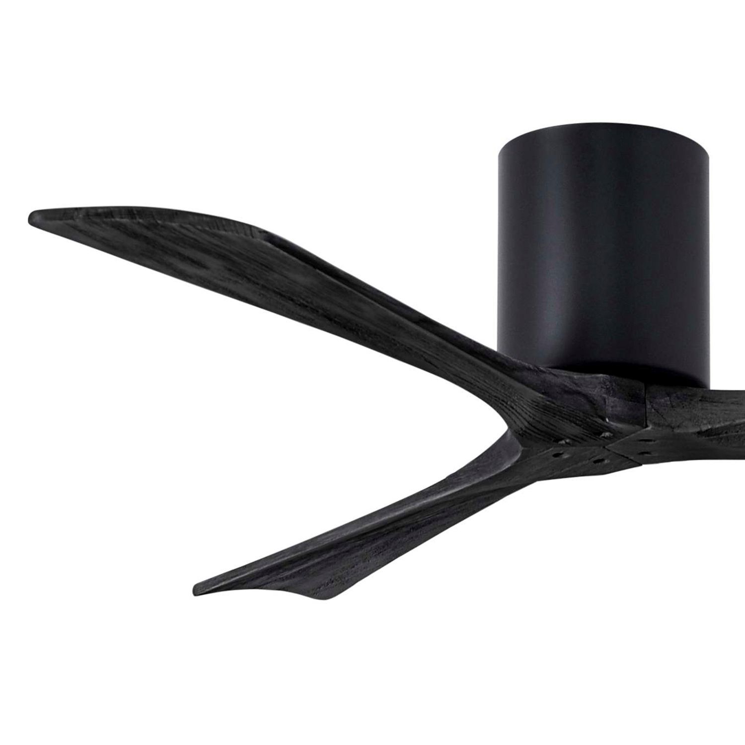Image 3 52" Matthews Irene 3H Matte Black Remote Hugger Ceiling Fan more views