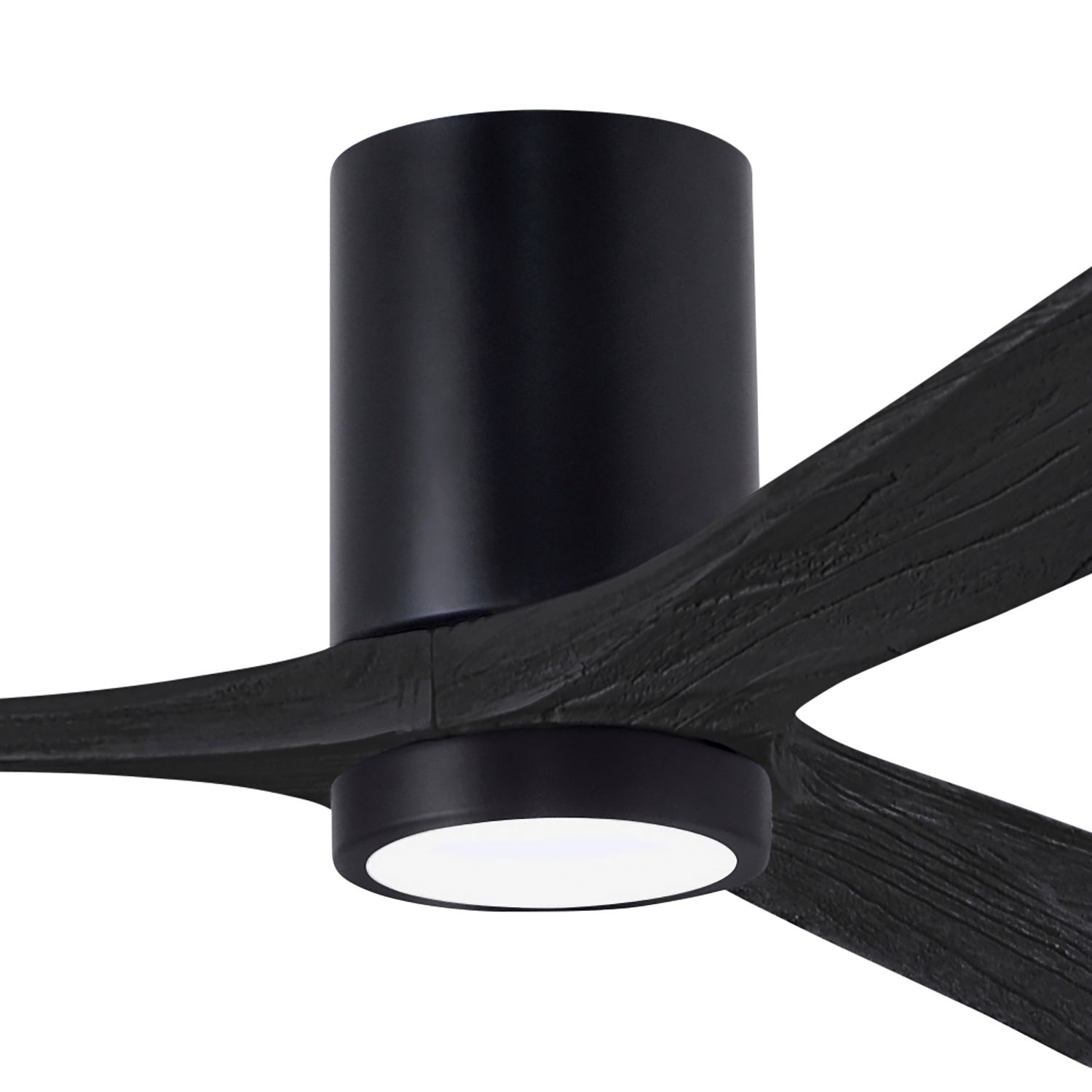 Image 2 52" Matthews Irene 3H Matte Black Remote Hugger LED Ceiling Fan more views