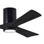 3_52" Matthews Irene 3H Matte Black Remote Hugger LED Ceiling Fan more views