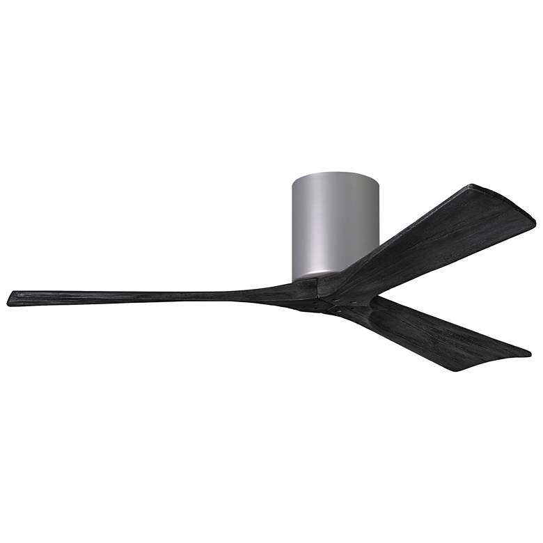 Image 1 52 inch Matthews Irene 3H Nickel and Black Remote Hugger Ceiling Fan